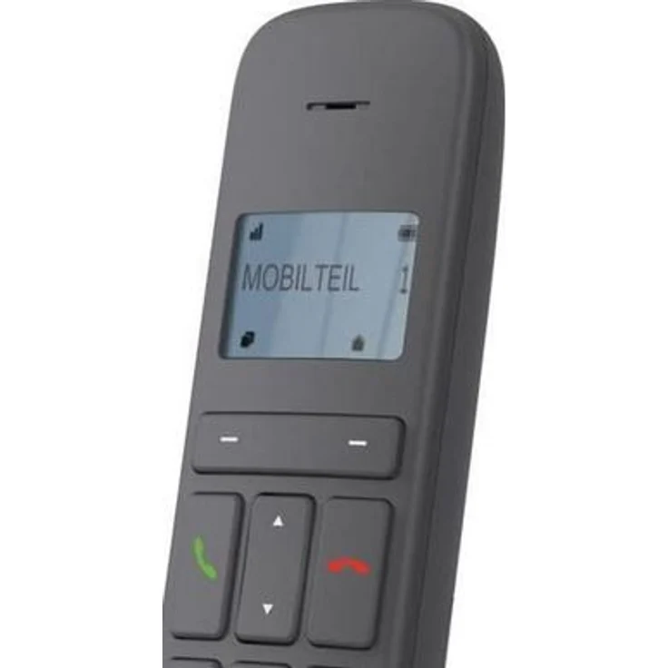 Telekom Sinus CA37 Trio Candy-Bar Schnurlostelefon, Dot-Matrix-Display, Anrufbeantworter, Analog-Telefon, anthrazit (40318194) – Bild 4