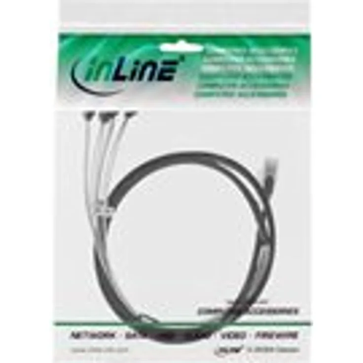 InLine - Internes SAS-Kabel - Serial ATA 150/300/600 - 4-Lane - 36 PIN 4iMini MultiLane - 7-poliges SATA - 1,0m - Rot (27620B)