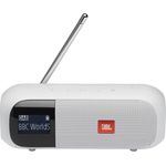 JBL Tuner 2 Tragbares Radio mit Bluetooth, DAB+, UKW, LCD-Display, weiß