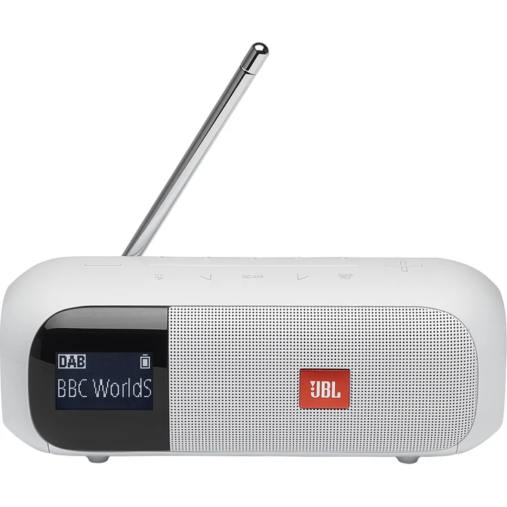 JBL Tuner 2 Tragbares Radio mit Bluetooth, DAB+, UKW, LCD-Display, weiß – Bild 1