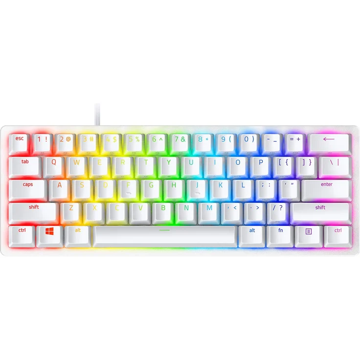 Razer Huntsman Mini - Tastatur - Hintergrundbeleuchtung - USB - USA QWERTY - Razer Clicky Optical Purple - Quecksilber (RZ03-03390300-R3M1) – Bild 1
