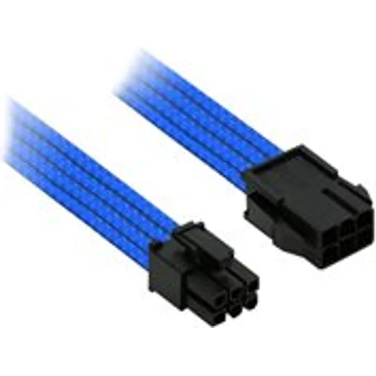 Nanoxia 900200021 6-Pin PCI-E Verlängerungskabel, 30 cm, Blauer Einzelsleeve