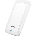 ADATA HV300 - Festplatte - 2 TB - extern (tragbar) - USB 3.1 - 256-Bit-AES - weiß (AHV300-2TU31-CWH)