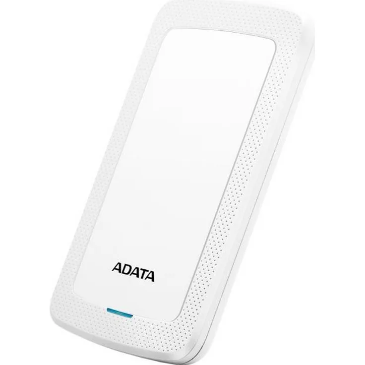 ADATA HV300 - Festplatte - 2 TB - extern (tragbar) - USB 3.1 - 256-Bit-AES - weiß (AHV300-2TU31-CWH)