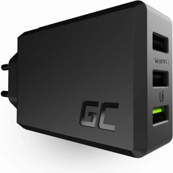 Green Cell Ladegerät Charge Source 3x USB Smart Charge, 30 W Black, Netzteil, schwarz