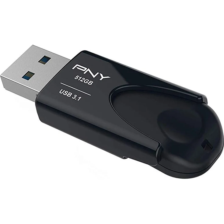 PNY Attaché 4 3.1 schwarz 512GB, USB-A 3.0 (FD512ATT431KK-EF) – Bild 4