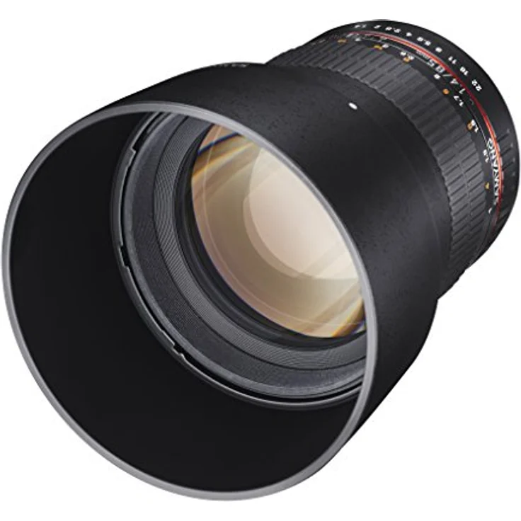 Samyang 85-1,4 Objektiv DSLR Nikon F AE manueller Fokus automatischer Blendenring Fotoobjektiv (abnehmbare Sonnenblende) Porträtobjektiv schwarz – Bild 2