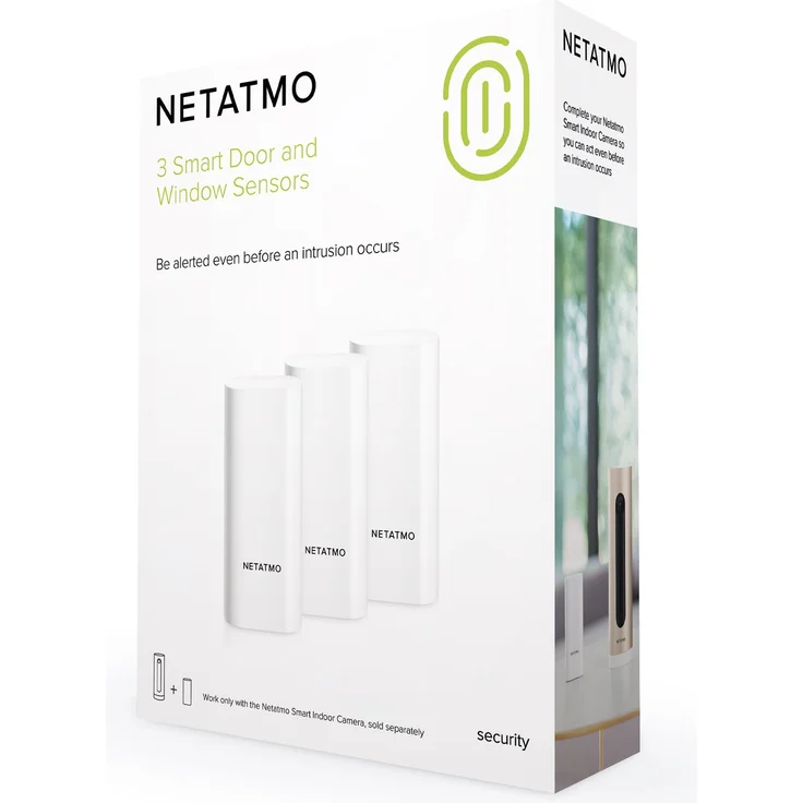 Netatmo Smarte Tür- und Fenstersensoren von Netatmo, drahtlos, einteilig, 3er Pack, Schwingungserkennungen, DTG-DE – Bild 2