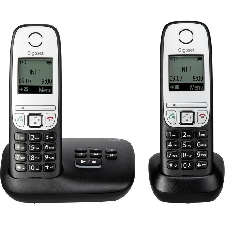 Gigaset A415A Duo, 2 Schnurlose DECT-Telefone mit Anrufbeantworter, Freisprechfunktion, Kurzwahltasten, Telefonbuch mit 100 Einträgen, kontrastreiches Grafik-Display und leichter Bedienung, schwarz – Bild 6
