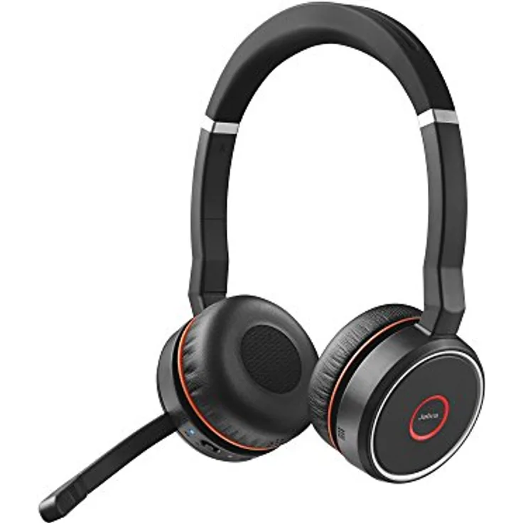 Jabra Evolve 75 UC Professionelles VoIP-Softphone Bluetooth Stereo Headset für PC-Laptop-Smartphone und Tablet
