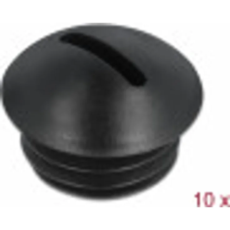 DeLock Verschlussstopfen M12 x 1,5 schwarz 10 Stück