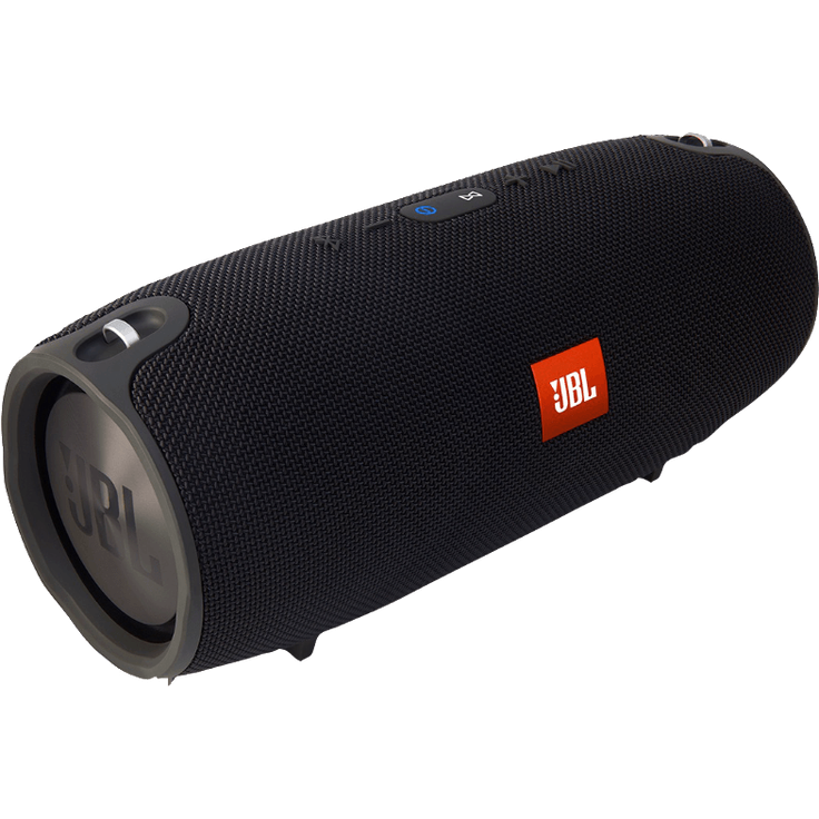 JBL Xtreme Spritzwasserfester Tragbarer Bluetooth Lautsprecher mit 10,000 mAh Akku, Dualem USB-Ladeanschluss und Freisprechfunktion - Schwarz