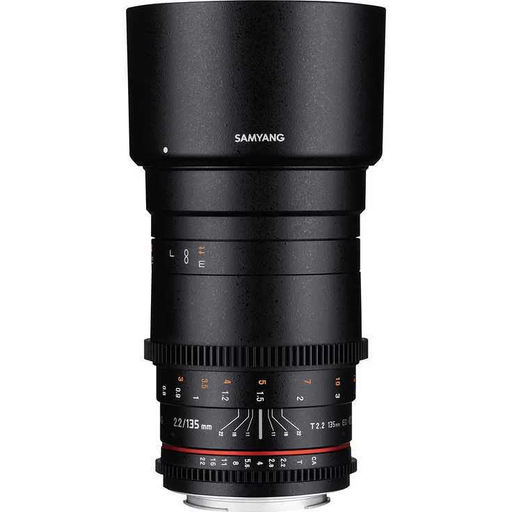 SAMYANG 13135T2.2CM 135 mm T2.2 VDSLR ED UMC Objektiv für Anschluss Canon M schwarz