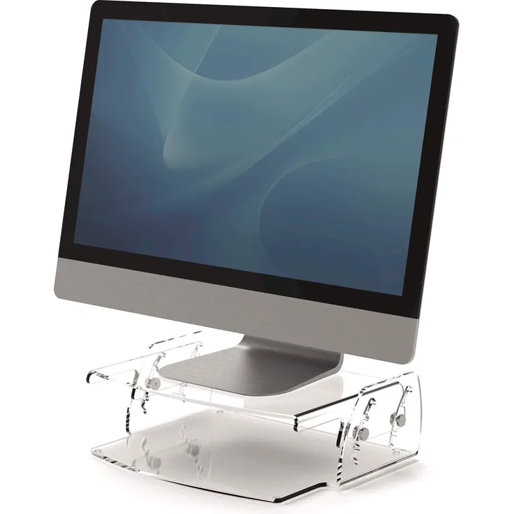 Fellowes Clarity Monitorständer, höhenverstellbar, 10kg Tragkraft, transparent 9731101
