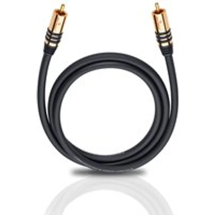 Oehlbach NF Sub, Cinch Subwoofer-Kabel Audiokabel, rund, OFC - 2 Meter - schwarz – Bild 1