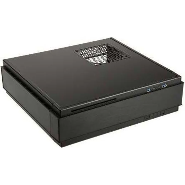 SilverStone SST-ML07B - Milo Mini-ITX schmales HTPC Desktop Gehäuse, schwarz – Bild 1