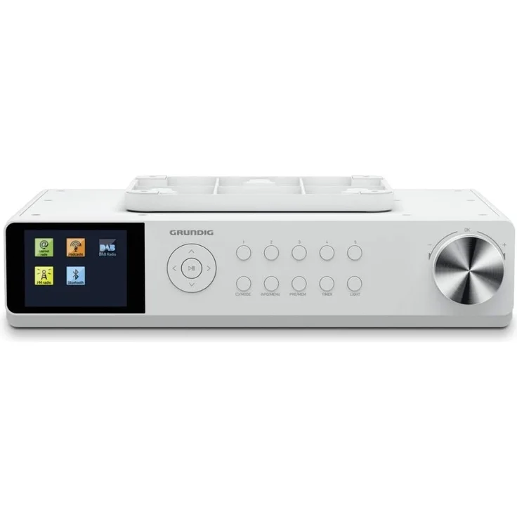 Grundig DKR 3000 BT Unterbauradio mit Bluetooth, WLAN, Wecker, TFT-Display, Wecker, geeignet für Küche, weiß – Bild 1