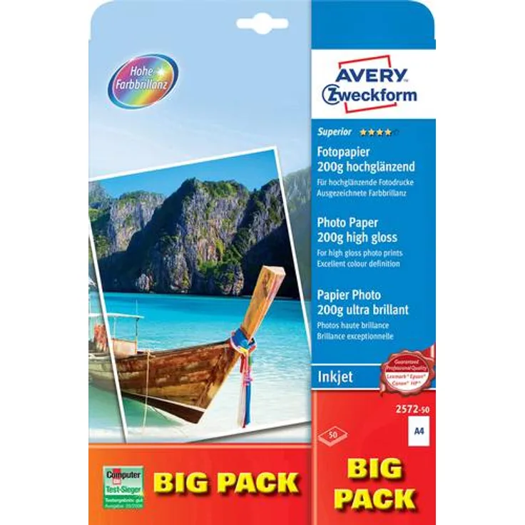 Avery Zweckform 2572-50 Superior Inkjetpapier A4
