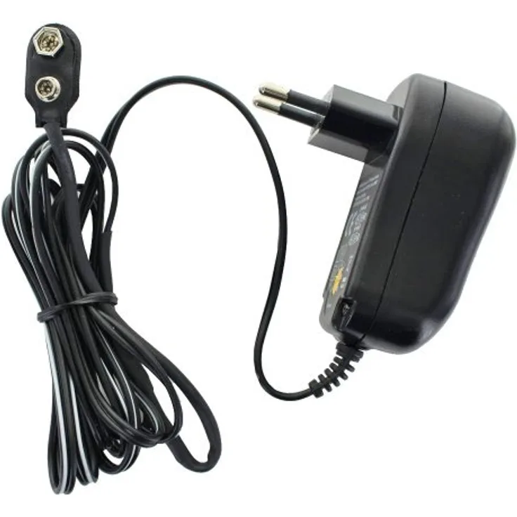 Universalnetzteil mit 9 Volt Batterieanschluss, perfekt um klassische 9 Volt Bat