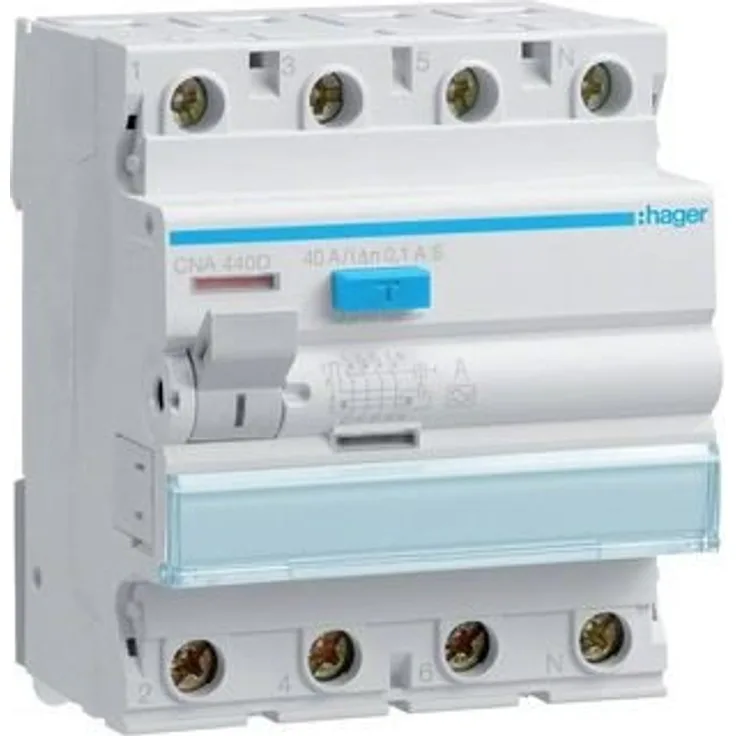 HAGER CNA440D FI-Schutzschalter 4P 40A 100mA A S