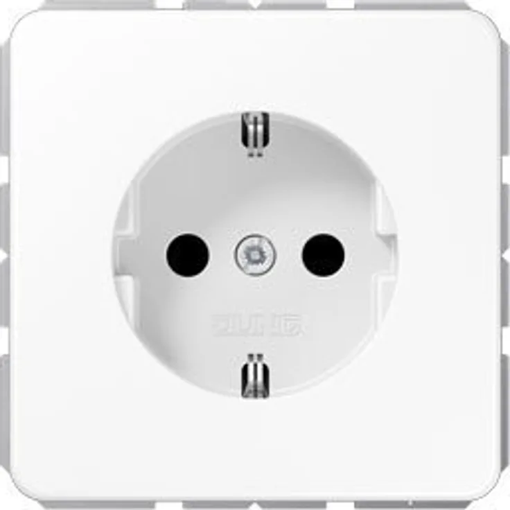 Jung 1520 BFKI WW Schuko Steckdose 16 A 250 V bruchsicher mit Berührungsschutz Serie CD alpinweiß, 250 V