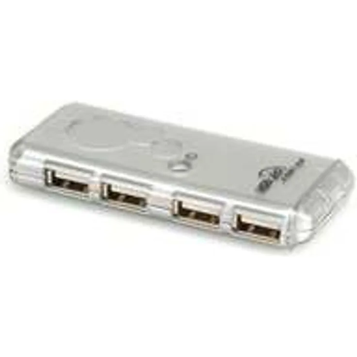 Value 14995015 USB 2.0 Notebook Hub, 4 Ports ohne Netzteil grau