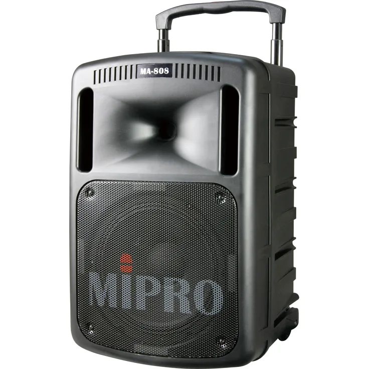 Mipro MA-808 Mobiles Lautsprechersystem, Max. 250 Watt, RMS 190 Watt, Line-In, Mic-In Außenlautsprecher