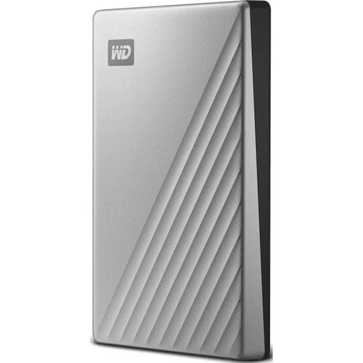 WD My Passport Ultra WDBC3C0020BSL - Festplatte - verschlüsselt - 2 TB - extern (tragbar) - USB 3.0 (USB-C Steckverbinder) - 256-Bit-AES - Silber (WDBC3C0020BSL-WESN) – Bild 3