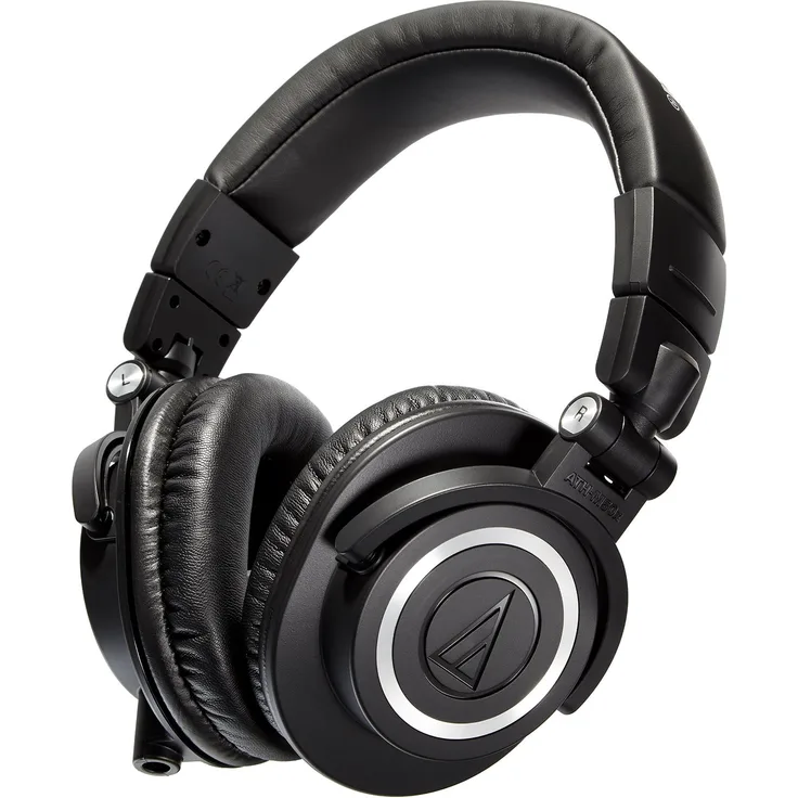 Audio Technica ATH-M50x DJ-Kopfhörer für Studio Over-Ear-Kopfhörer, schwarz