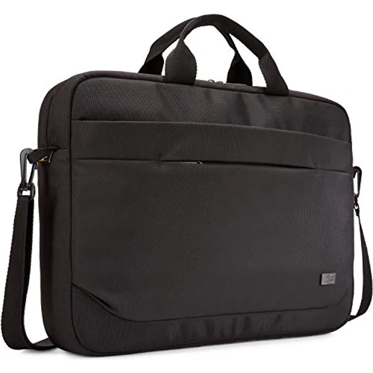 Case Logic Advantage Attaché 15,6 Zoll Laptoptasche mit Einschubtasche für Tablet und Vorderfach für Kleingeräte Schwarz