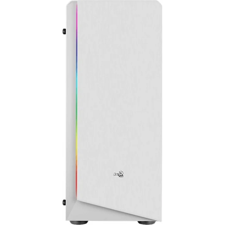 Aerocool RIFT, ATX-PC-Box, RGB 13-Modi, Seitenwand, 12-cm-Lüfter,weiß – Bild 2
