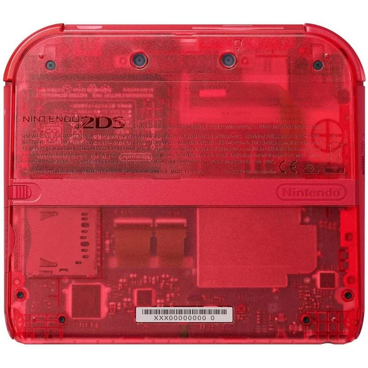Nintendo 2DS Transparent Rot 256MB & 4GB Speicherkarte – Bild 4