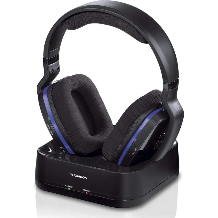 Thomson Funk Kopfhörer mit Ladestation Over-Ear-Kopfhörer, schwarz – Bild 1