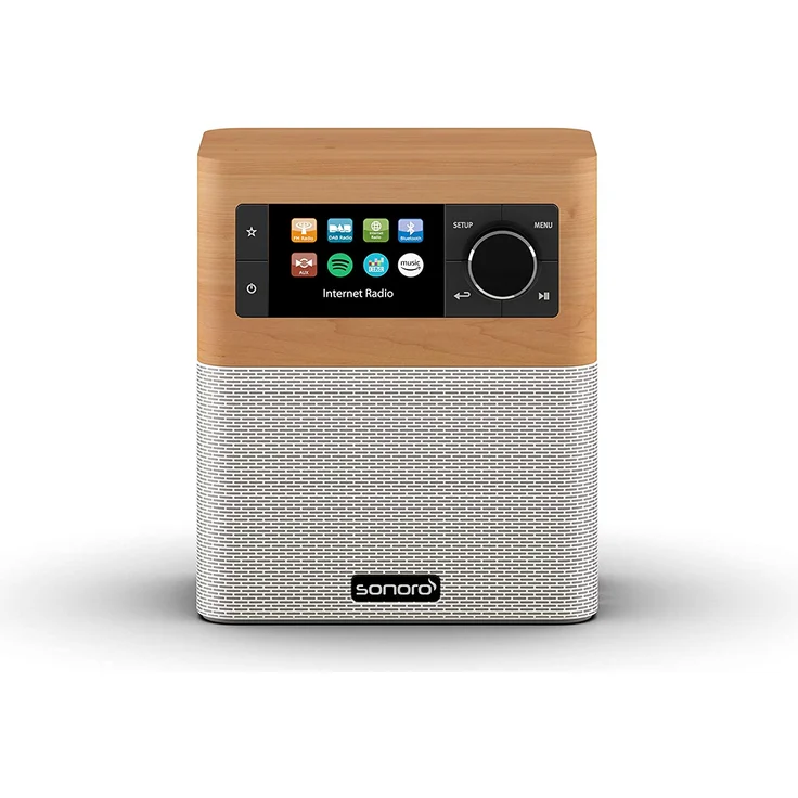 Sonoro sonoroSTREAM (2019) Internetradio mit Bluetooth, WLAN, TFT-Display, Wecker, silber, braun - Preisvergleich – Bild 1