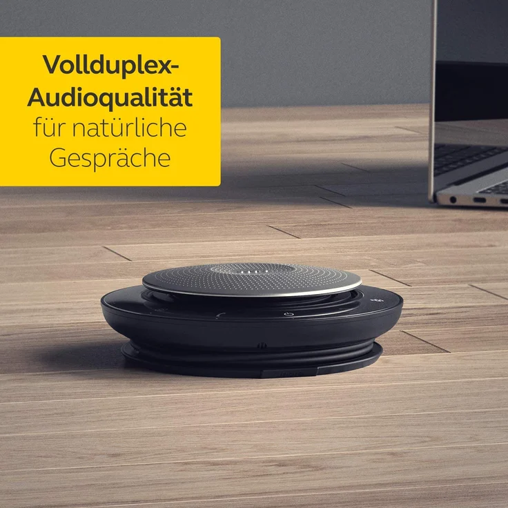 Jabra Speak 750 Konferenzlautsprecher Microsoft Teams zertifizierter tragbarer Lautsprecher mit Bluetooth Adapter und USB-Anschluss Für Laptop, Smartphone und Tablet – Bild 3