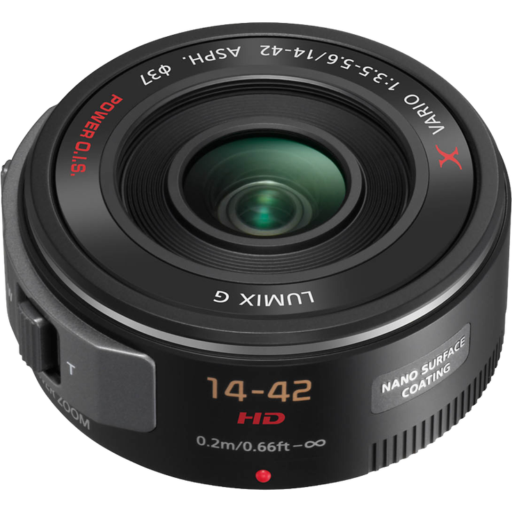 Panasonic H-PS14042E LUMIX G X Vario Powerzoom 14-42 mm F3.5-5.6 ASPH. Objektiv (28-44 mm KB, Power O.I.S. Bildstabilisator, Motorzoom) schwarz