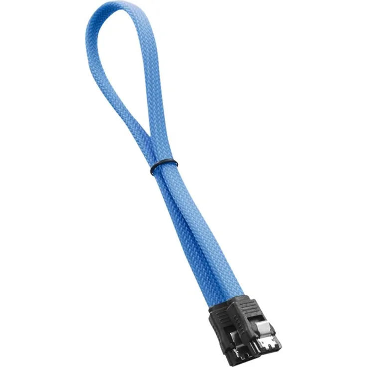 CableMod ModMesh - SATA-Kabel - Serial ATA 150/300/600 - SATA (W) bis SATA (W) - 60cm - Hellblau (CM-CAB-SATA-N60KLB-R)