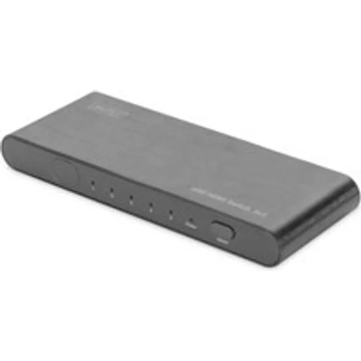 DIGITUS 4K HDMI Switch, 5x1 (5X Input, 1x Output), Ultra HD mit 60 Hz, Full 3D, HDCP 2.2, HDMI 2.0, Aluminium Gehäuse Schwarz