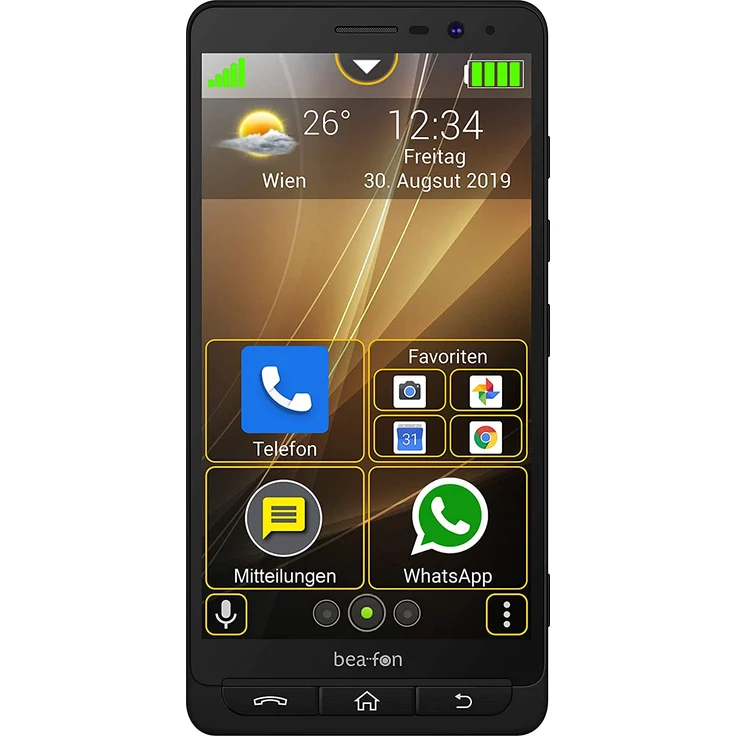 Beafon M5 Senioren-Smartphone 13,97cm (5,5 Zoll) IPS-Display, 16GB interner Speicher, 2GB RAM, Schwarz – Bild 2