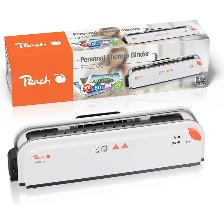 Peach PB200-70 Thermobindegerät DIN-A4 | Testsieger | schnell startklar | nur 1 min. Bindezeit | einfachstes und schnellstes Bindesystem