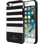 Kate Spade KSIPH-055-STBWG Hardshell iPhone 7 Stripe 2 Black/White/GOLD