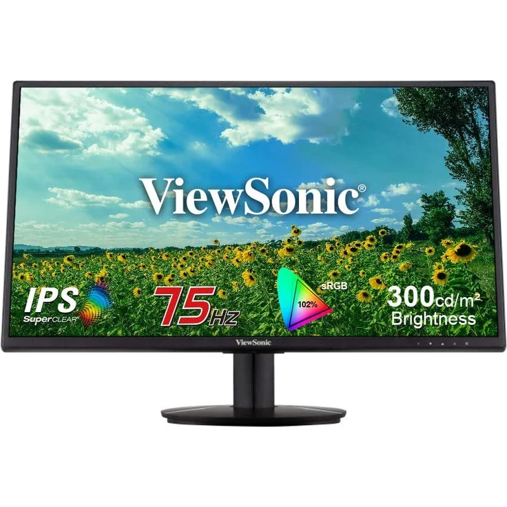 ViewSonic VA2718-sh - 68.5 cm (27'') (27'' sichtbar) - 1920 x 1080 Full HD (1080p) - IPS - 300 cd/m² - 1000:1 - 5 ms - HDMI, VGA - Schwarz – Bild 1