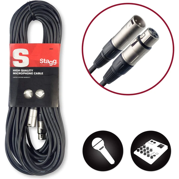 Stagg SMC15 Mikrofon-Kabel (XLR auf XLR, 15m) – Bild 1