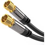 KabelDirekt - SAT Kabel - 1m - (F-Stecker, 75 Ohm, F Stecker Koaxialkabel geeignet für TV, HDTV, Radio, DVB-T, DVB-C, DVB-S, DVB-S2) - PRO Series