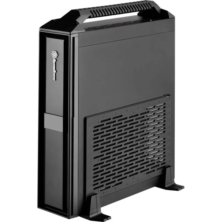 SilverStone SST-ML08B-H - Milo Mini-ITX schmales HTPC Desktop Gehäuse mit Handgriff, schwarz – Bild 4