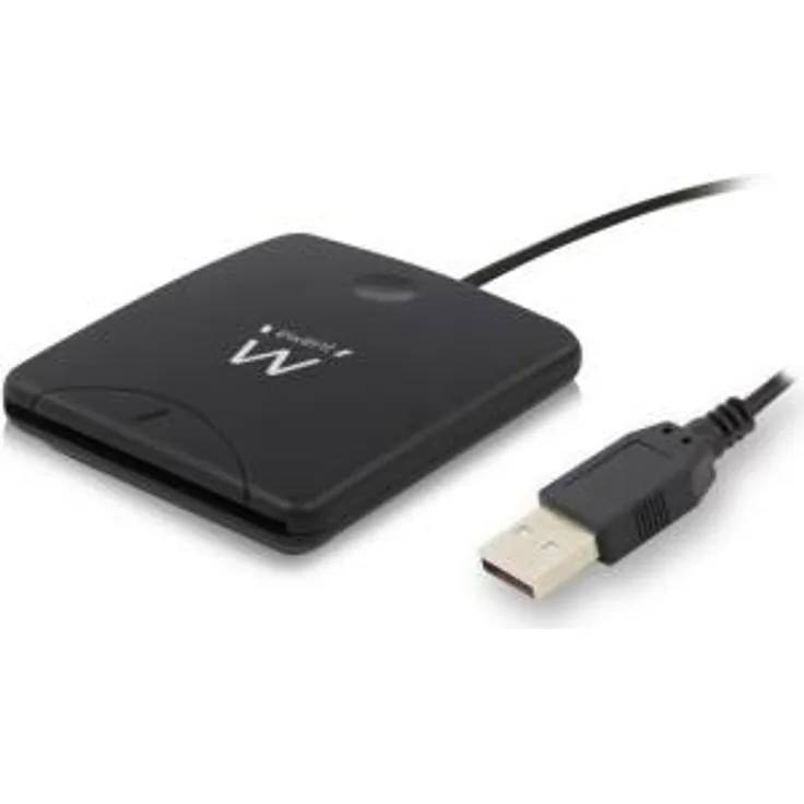 EWENT EW1052 USB Chipkartenleser SmartCard Reader, Plug&Play, USB Bus-poweresd, HBCI Fähig, schwarz