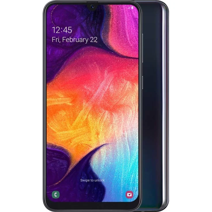 Samsung Galaxy A50 Smartphone 16,26cm (6,4 Zoll) Super AMOLED-Display, 128GB interner Speicher, 4GB RAM, Dual-SIM, Android, Black – Bild 2