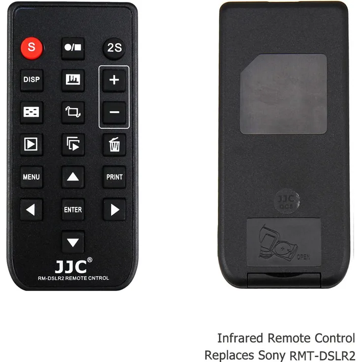 JJC Wireless IR Fernauslöser für Sony Alpha A7 Series, A900, A850, A230, NEX A6500, A6300, A6000, A77, A99, NEX-7, NEX-6 etc. DLSR und NEX Kamera–Ersetzt Sony RMT-DSLR2 & RMT-DSLR1 IR Fernauslöser [Siehe Beschreibung für mehr Kompatibilitäts kameras]