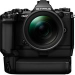 Olympus OM-D E-M5 Mark II Kit, Micro Four Thirds Systemkamera (16.1 Megapixel, 5-Achsen Bildstabilisator, elektronischer Sucher) + M.Zuiko 12-40mm PRO Universalzoom + Power-Akkuhalter & Akku, schwarz