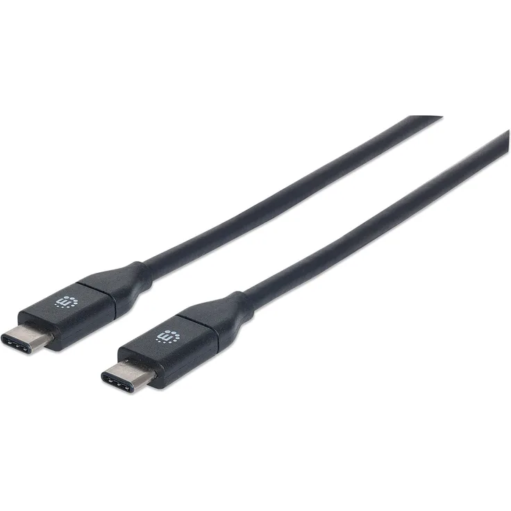 Manhattan 354899 USB 3.1 Typ C Gen2-Kabel Typ C-Stecker auf Typ C-Stecker 10 Gbit-s, 0,5m schwarz
